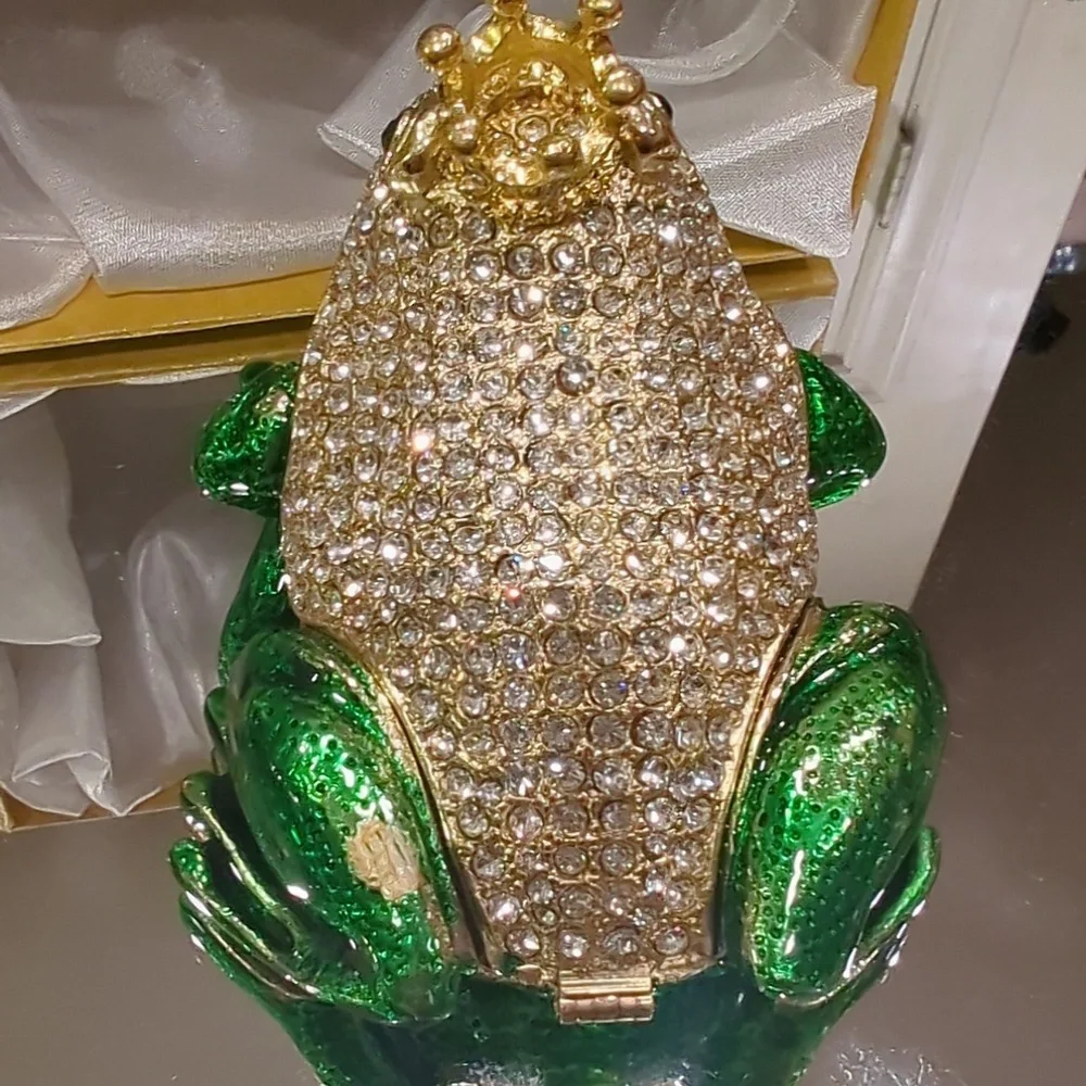 Frog Prince Tchotchke Jewelry Trinket Box NIB - Picture 3 of 6